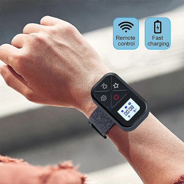 Fjernkontroll for GoPro Hero 10 9 8 Max med pinnemontering og håndledds Bluetooth-kompatibel Smart Remot