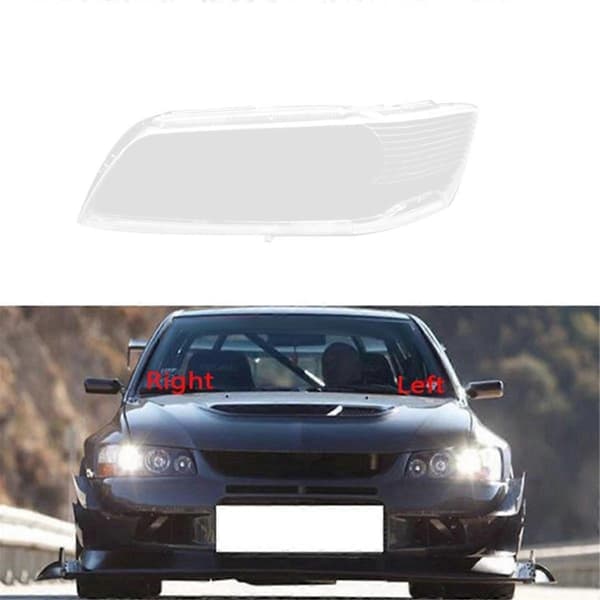 Bil frontlykt skall lampeskjerm foreldre linse deksel for Mitsubishi Lancer Evolution 2005-2006 Left