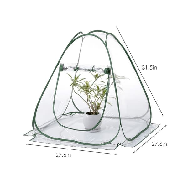 Mini drivhusdeksel for planter, PVC, gjennomsiktig vintertelt, bærbart hagetelt i flere etasjer