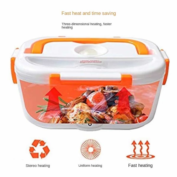 Sähköinen lounasrasia autoon jäähdytyksellä, kannettava lounasrasia, 110 V, 220 V, 12 V, 24 V, EU- ja US-pistoke, Arrow-tuuletin, astiasetti cutlery set-a