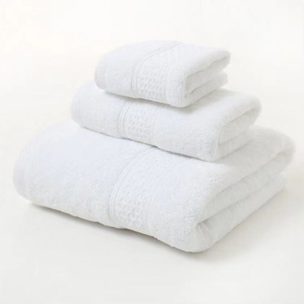Lyxigt handduksset i bomull för hemmet, 3-delat set, ultramjukt, mycket absorberande, inkluderar 1 badhandduk, 1 handduk, 1 tvättlapp 3PCS Forget-me-not
