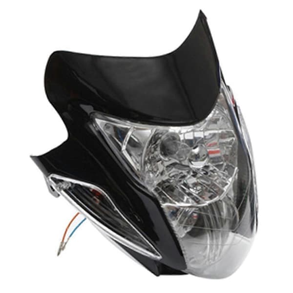 Universal Dirt Bike Ghost Face Frontlykthette Frontlyktmontering med Blinklys Modifisert Frontlykt