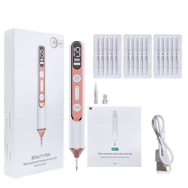 Plasma Laser for fjerning av hudflekker og vorter. Enhet for fjerning av akne og hudormer i ansiktet. with 30 Needles