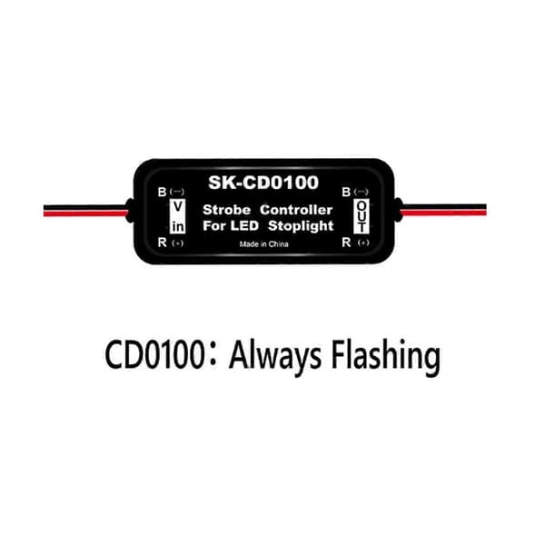 Strobe Controller Bremselys Blinkmodul til Bil LED Bremselys Stoplys Lampe 12V-16V LED Flash Tai SKCD0100