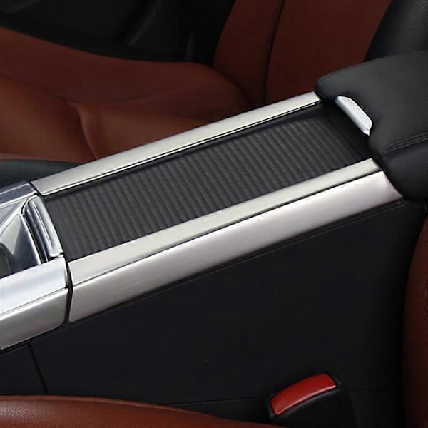Krom Mugghållare Armstöd Box Mittkonsol Skydd Trim Ram Panel för Volvo XC60 S60 V60 2010 2011