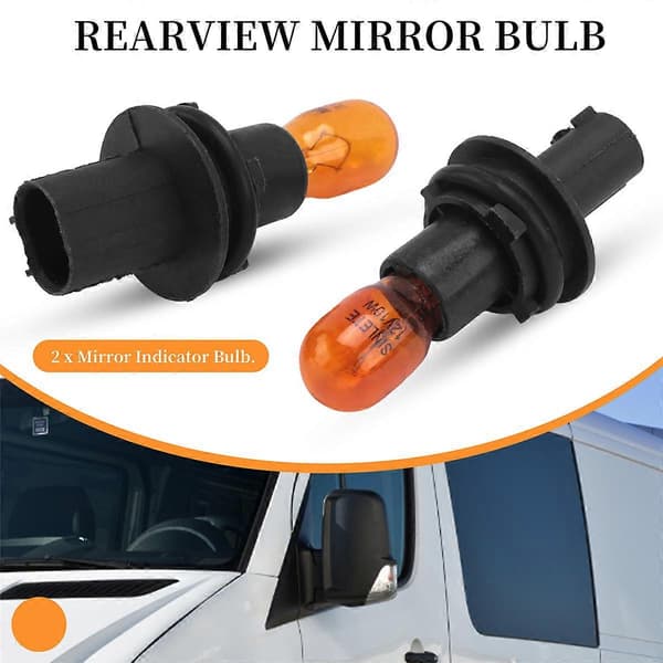 For Sprinter / 2006+ Side Wing Mirror Indicator Bulb Holder Mirror Blinklys Pære V&H