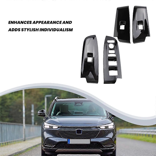 Bilfönster Glaslyft Knapp Strömbrytare Skydd Trim Dörr Armstöd Panel för Honda HRV HR-V Vezel 2021 2022