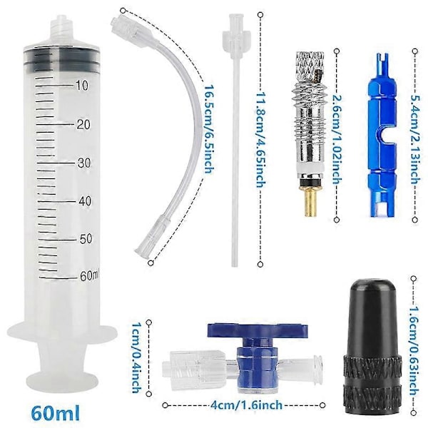 Polkupyörän Tubeless-tiivistysaineen injektori ja Presta-venttiilinydintyökalu Stans No Tubes Se -sarjalle