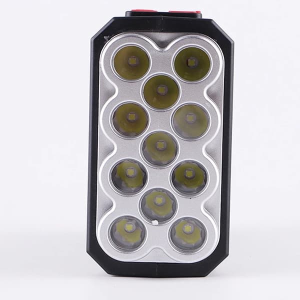 Multifunktionel lommelygte med solpanel og USB-opladningsport