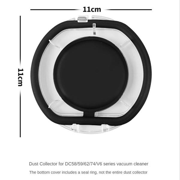 Lokk for søppelbøtte tetningsring for Dyson V6/DC58/DC59/DC62/DC74 støvsuger støvbeholder bøtte bunndeksel tetningsring