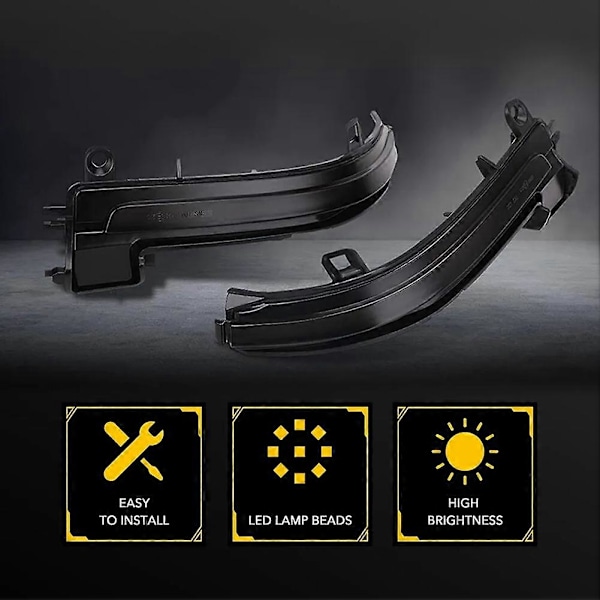 Dynamisk LED Sidobackspegel Blinkers Lampa för BMW 1 2 3 4 Serie F20 F21 F22 F30 63137280771, 6