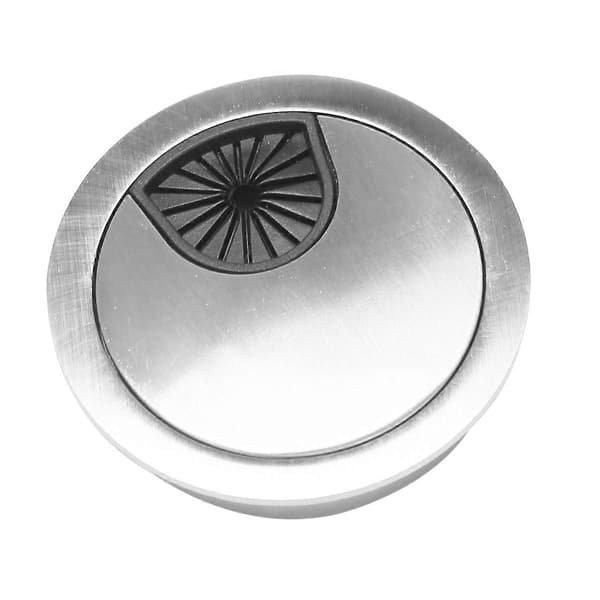 PC Computer Rustfrit Stål Ydre Diameter 50mm Skrivebords Grommet Kabelhul Dækning