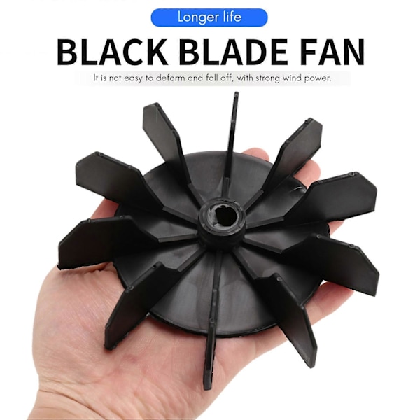 Ersättning 0.5\" Inner Bore 10 Impeller Motor Fläktblad Svart