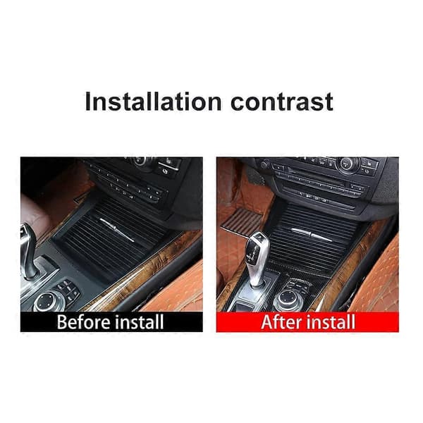 Kolfiber Bil Centerkonsol Mugghållare List Trim För-BMW X5 E70 X6 E71 2008-2013