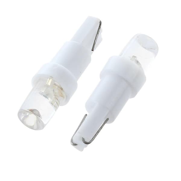 10x T5 W1.2W W3W 1 SMD Dashbord LED Bil Kileformede Interiørlys 12V Hvit