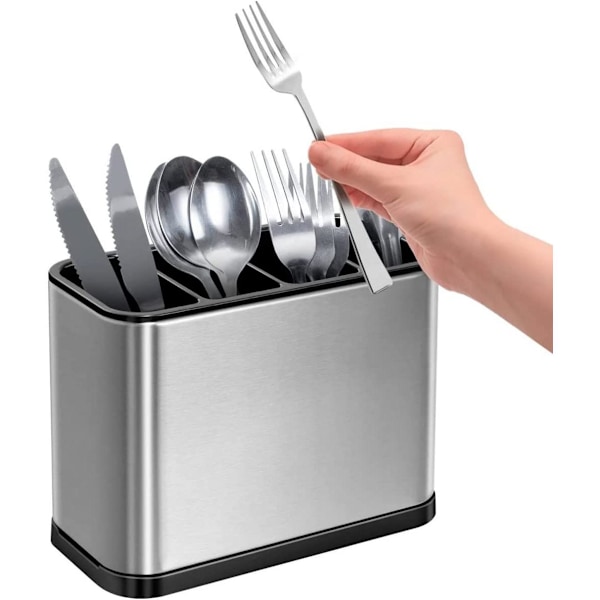 Maple Cube Avdrypper i rustfritt stål, kjøkkenbestikkavdrypper med bunnavløp, designet i Spania ()
