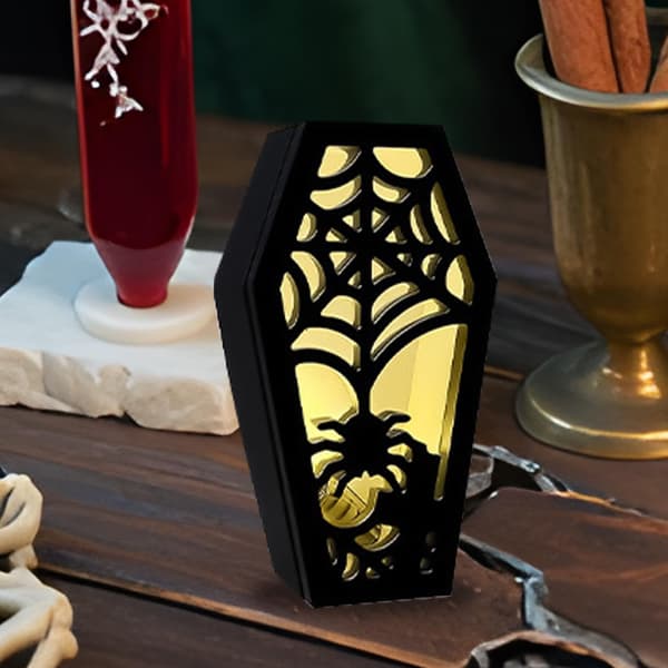Halloween-kistform i silikon för lera, läskig lampskärmsform, DIY-dekor för vardagsrum, arbetsrum och sovrum B