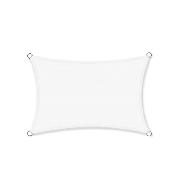 Kolmionmuotoinen vedenpitävä UV-suojapurje 2x3m (Rectangular) White