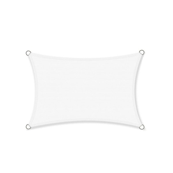Trekantet vanntett UV-beskyttelse solseil 2x3m (Rectangular) White