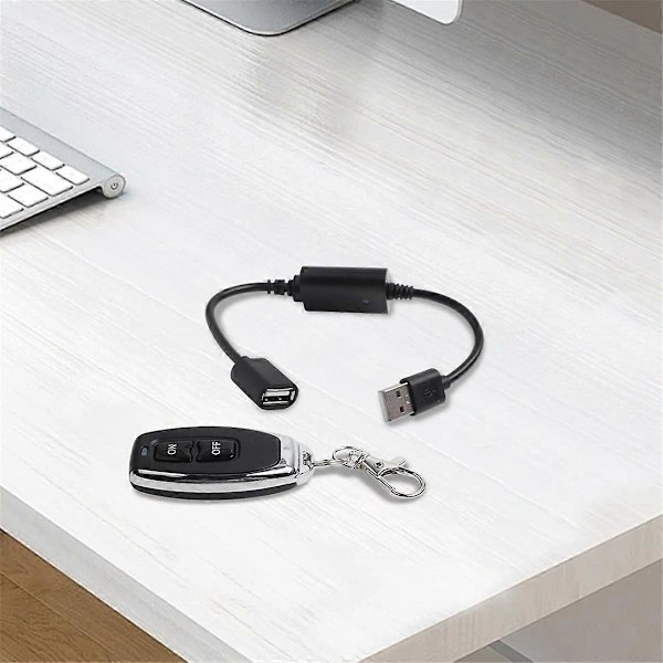 DC5V 433Mhz USB Trådlös RF Fjärrkontroll Strömbrytare Ström PÅ AV för LED Ljusremsa Läslampa Black