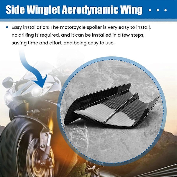 Motorcykelkåpa Sidovinge Winglet Aerodynamisk Vingdeflektor Spoiler för Ducati Panigale V2 V4 899 959
