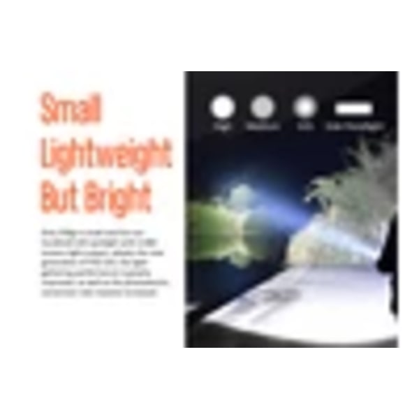 LED Handhållen Ficklampa Torch Light Floodlight Arbetslampa Spotlight Camping Uppladdningsbart Batteri