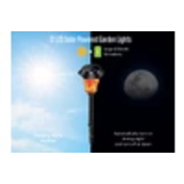 4 stk. 12 LED Solcellelampe Udendørs Havelampe Solcelleflammelamper Flimrende Dansende Sti Lampe Terrasse Fakkel Sekskant Vandtæt