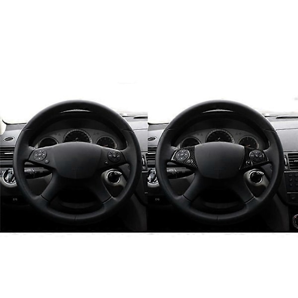 2 stk. Carbon Fiber Rat Ramme Cover Trim til Mercedes Benz W204 C180 C200 C260 2007-2010