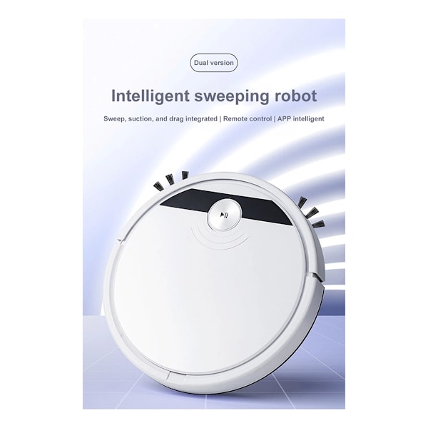 5-i-1 RS800 med fjernkontroll Super Stille Smart Robot Støvsuger Våt&Tørr Mopping Gulv Husholdningsapparat Hvit, A