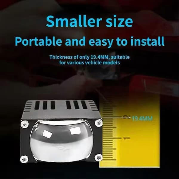 Universalbil 1,5 tommers LED-frontlykt Tåkelys Grid Light Hvit og Gul Dual Light
