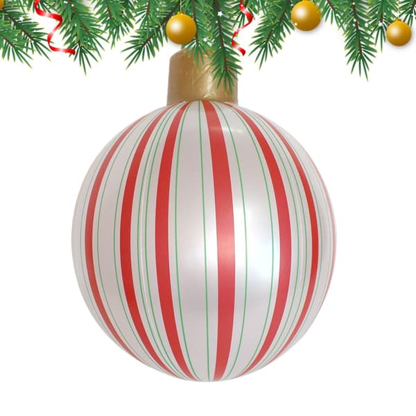 Oppustelig julekugle-dekoration 40 cm, vandtæt PVC-pynt til haven Red