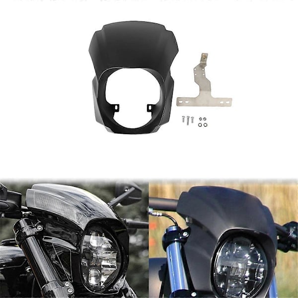 Motorcykel Matt Svart Främre Strålkastare Kåpa Mask för Harley Softail Breakout FXBRS 114 FXBR