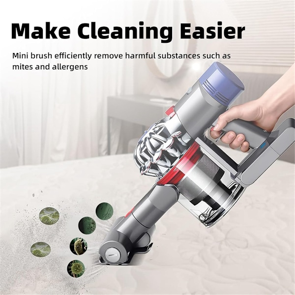 Mini-turbiinisuulake Dyson V7 V8 V10 V11 V15 johdottomille imureille, turbiinisuulake poistaa pölyä, hiuksia, punkkeja ja likaa