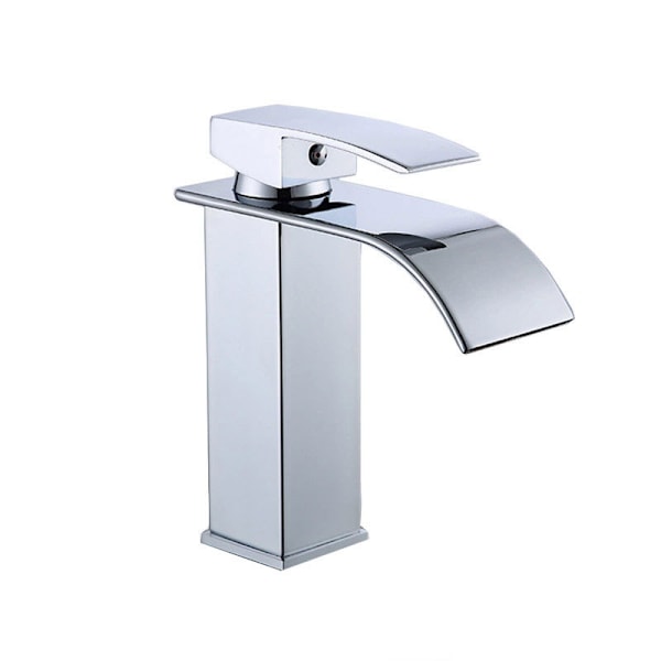 Moderne baderomskran Elegant fossefall design servantkran messing blandebatteri varmt kaldt vann tilgjengelig G 3/8 krom kran Pd8cc