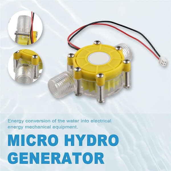 10W Vattenflödespump Mini Hydro Generator Turbin Flöde Hydraulisk Konvertering 5V