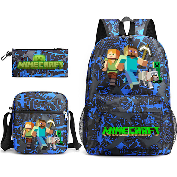 Minecraft 3 kpl Reppusetti Mochila Lasten Tilavat Laukut-2 32
