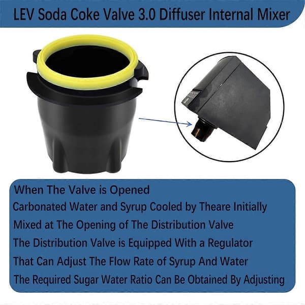 LEV 3.0 Ventil Dyse 28545 Diffuser 28368 Intern Mixer Del, til Cola Maskine Indre Ydre Ventil 2Set