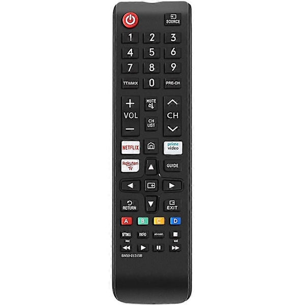 Universell fjärrkontroll för Samsung med Netflix, Prime Video Rakute TV-knapp för Samsung Smart TV black