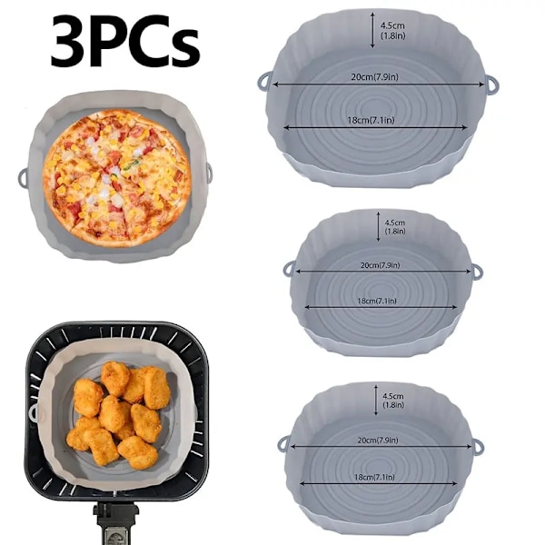 Silikon Airfryer Brett - Gjenbrukbart Bakebrett