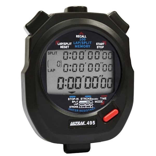 Ultrak 495-100 Dobbel Delt Minne Stoppeklokke - Gul WG Black