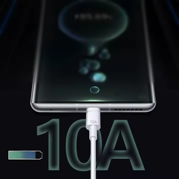 120W 10A USB Typ C Laddningskabel för Huawei P40 P30 Honor Xiaomi Redmi 13 OnePlus Liten Superladdare Datakabel 1.5m