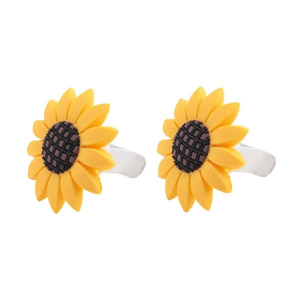 2-pack Solros Biltillbehör Söt Bil Luftfräschare Solros Luftventil Klämmor Solrosor Present Deco