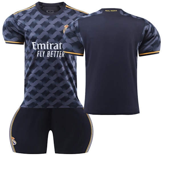 2324 Real Madrid udebane sort fodboldtrøje 24(130-140cm)