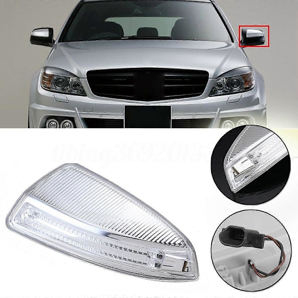 Sidodörr LED-ljuslampor, dörrsidospegel blinkersljus för Mercedes-Benz W204 W164 ML-klass ML