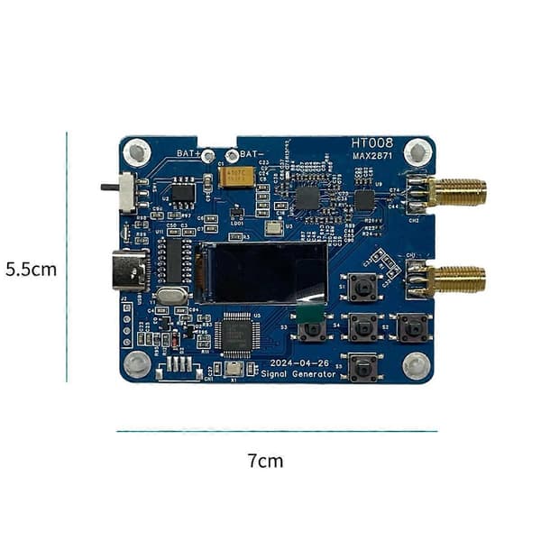 HT008 MAX2871 Signalkilde 23,5-6000MHz RF-modul Består af Seriel Kontrol CH2 Support -25dB Effekt