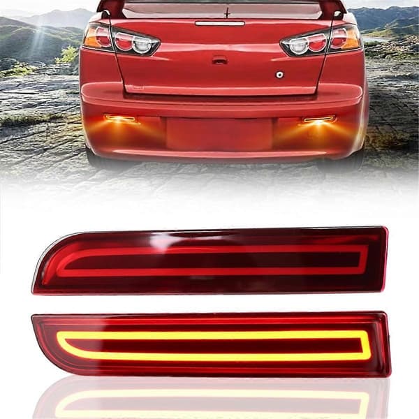 LED Reflektor Bakre Støtfanger Tåkelys for Mitsubishi Lancer 2008-2017 Evolution X 2008-2017 Outlander