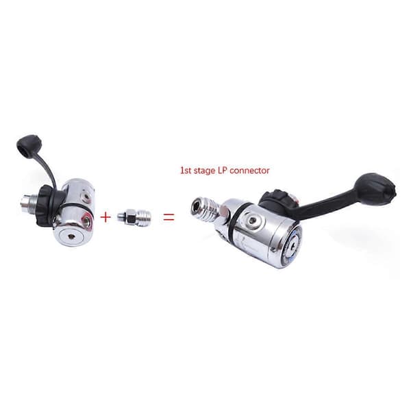 Dykking Regulator BCD til 3/8-24 Lavtrykksadapter CCR Adapter Dykkerdel