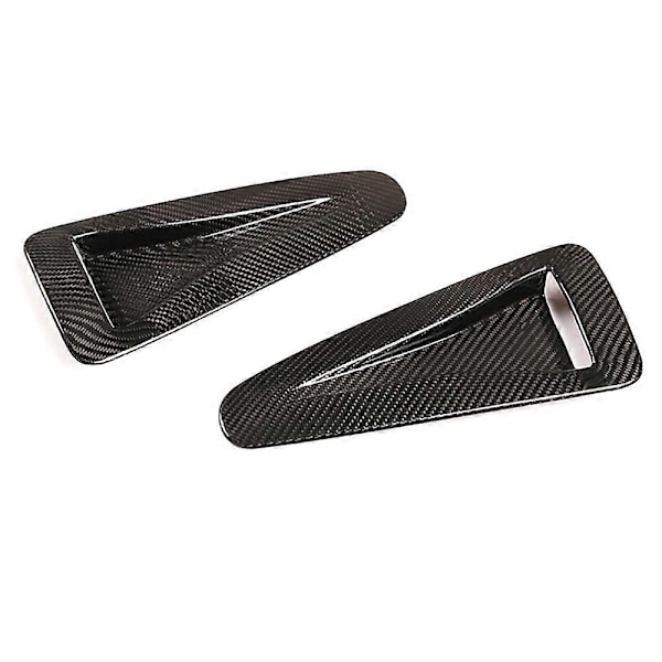 Bil Äkta Kolfiber Främre Motorhuv Luftventil Trim Fender Dekoration Utloppsskydd Trim för Nissan