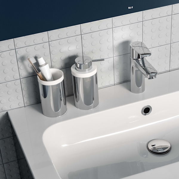 Krom ettgreps servantkran, glatt kropp A5A324FC00