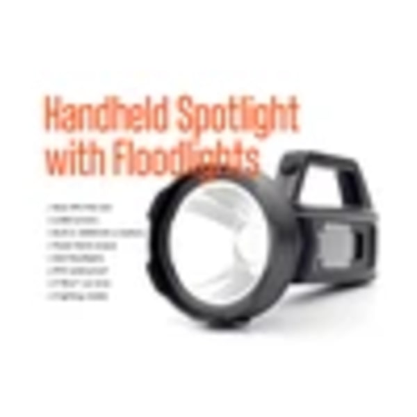 LED Handhållen Ficklampa Torch Light Floodlight Arbetslampa Spotlight Camping Uppladdningsbart Batteri